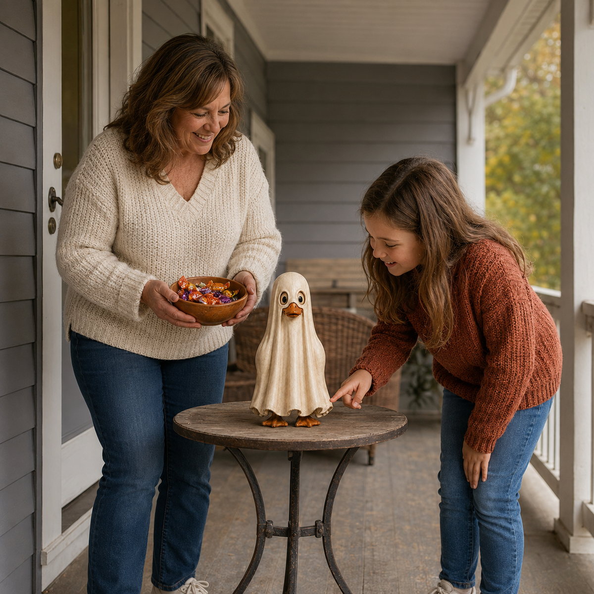Vintage Halloween Duck Figurines