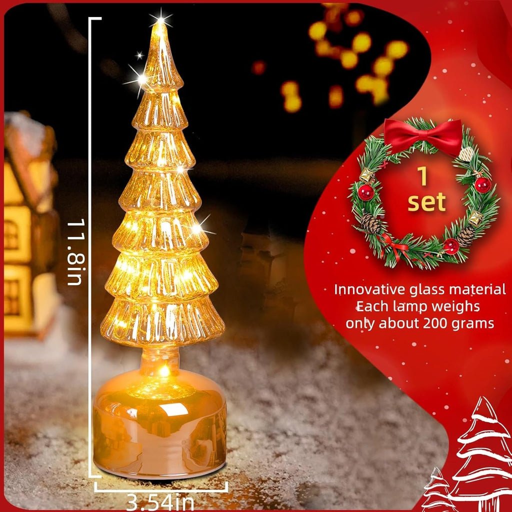 🎄Christmas On Sale🔥Rotating Mercury Glass Christmas Tree Decoration