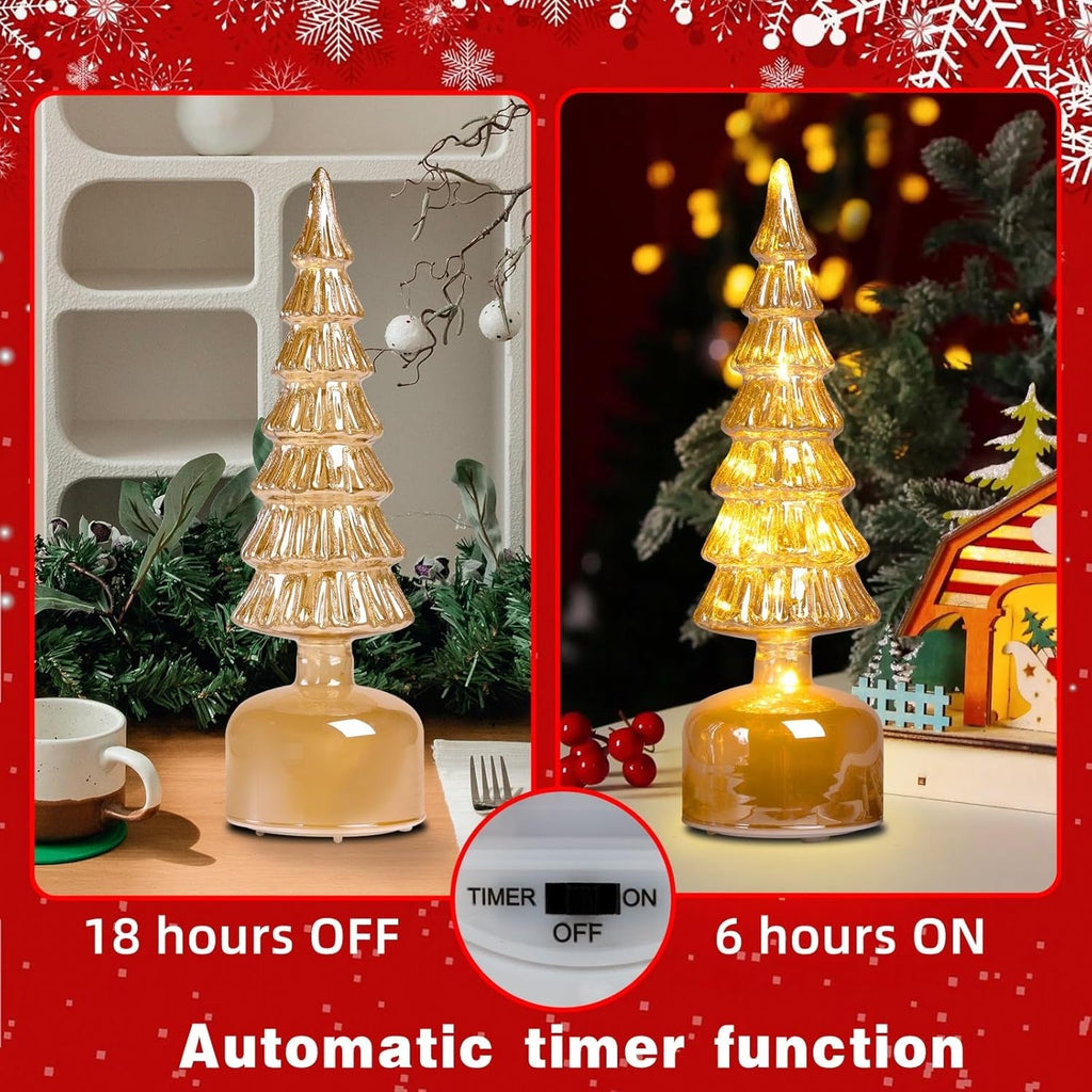 🎄Christmas On Sale🔥Rotating Mercury Glass Christmas Tree Decoration