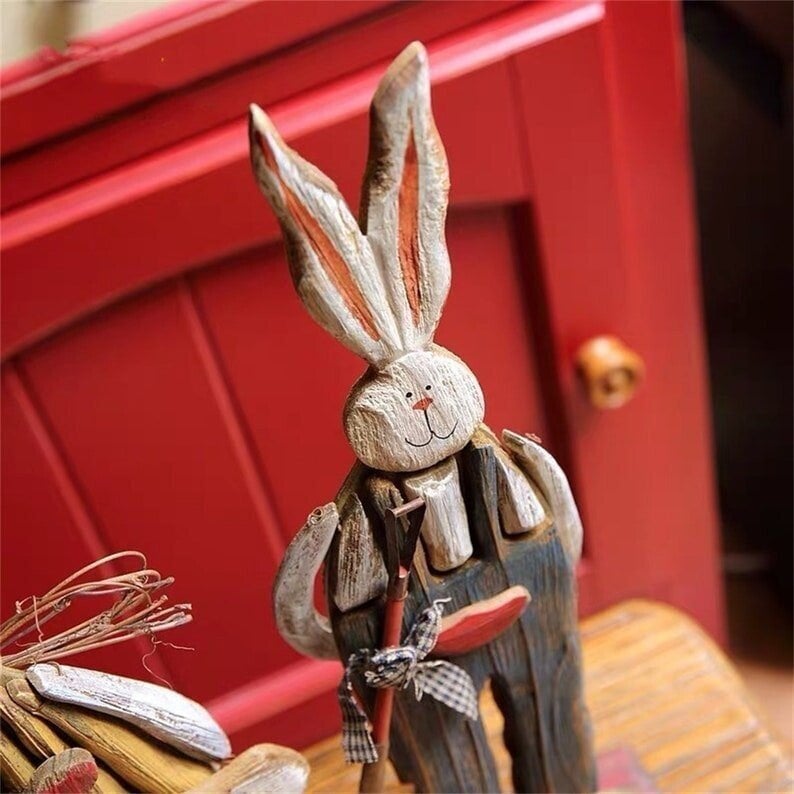 Easter Rustic Vintage Style Bunny Decoration