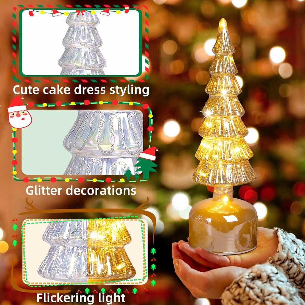 🎄Christmas On Sale🔥Rotating Mercury Glass Christmas Tree Decoration