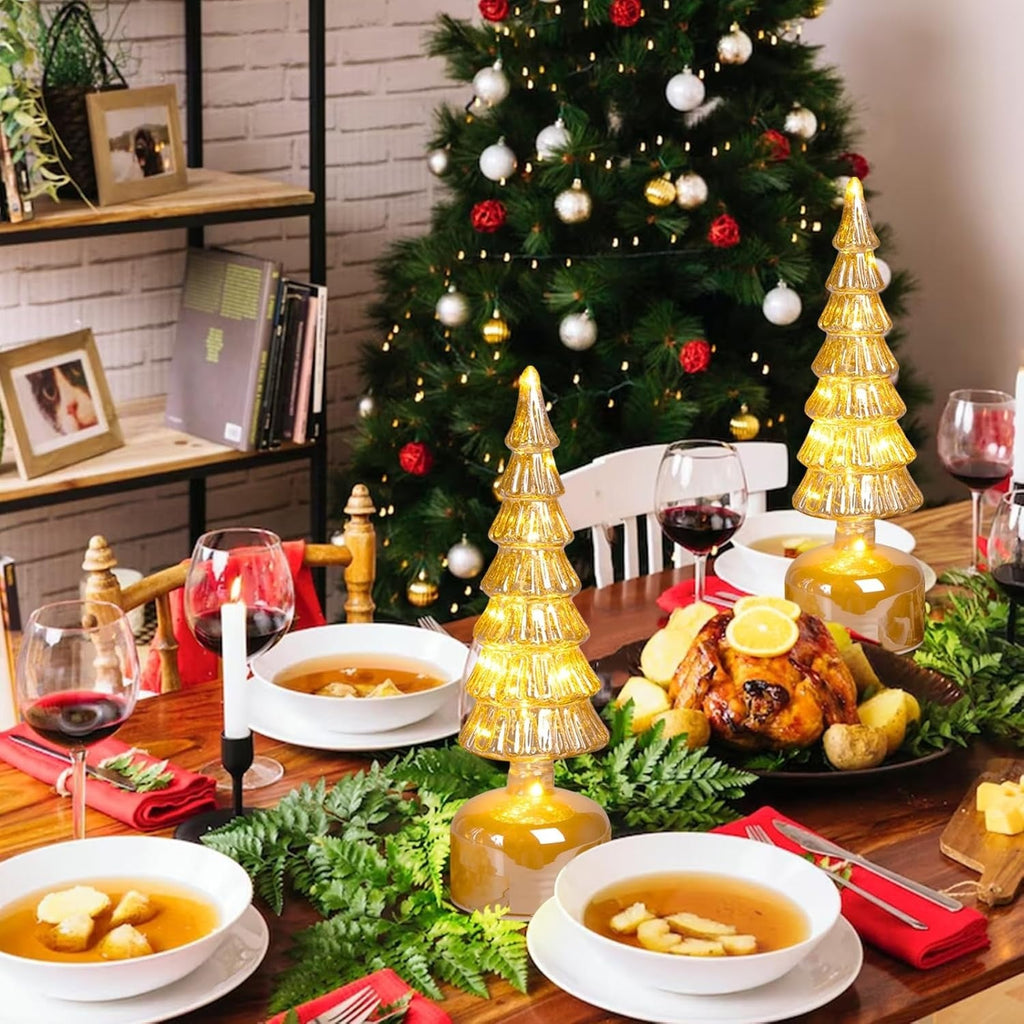 🎄Christmas On Sale🔥Rotating Mercury Glass Christmas Tree Decoration