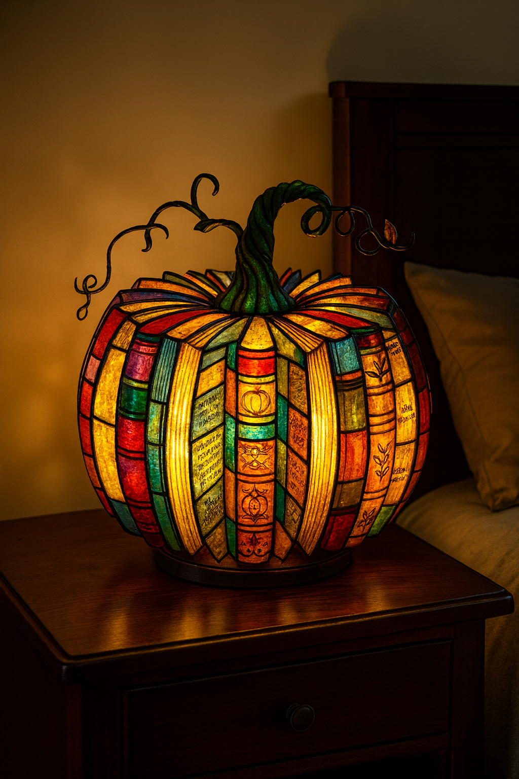 Book Lover’s Pumpkin Lamp