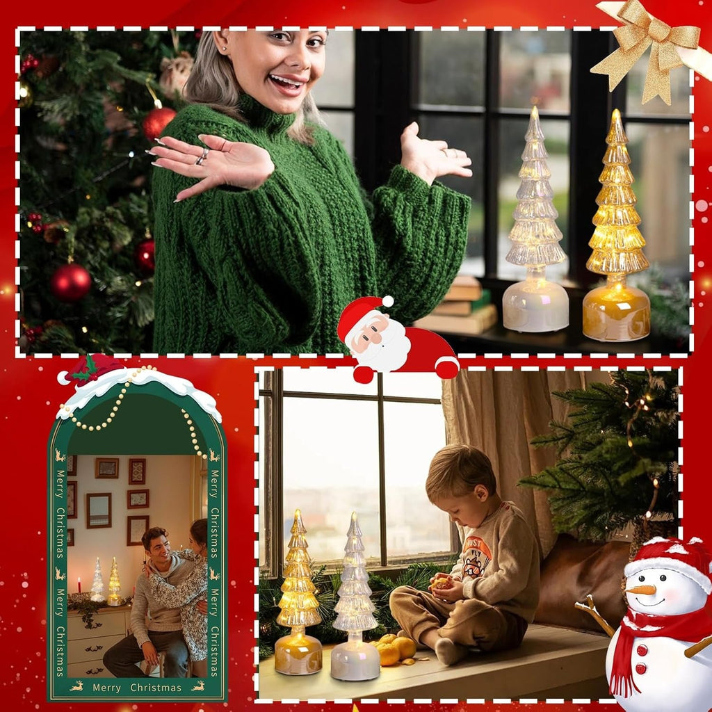 🎄Christmas On Sale🔥Rotating Mercury Glass Christmas Tree Decoration