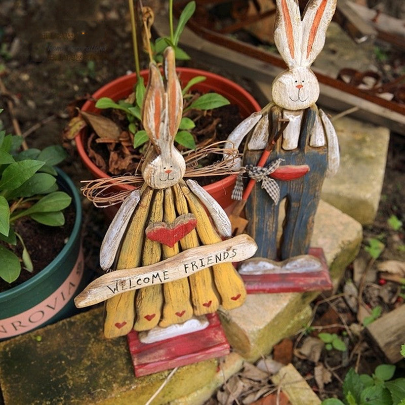 Easter Rustic Vintage Style Bunny Decoration