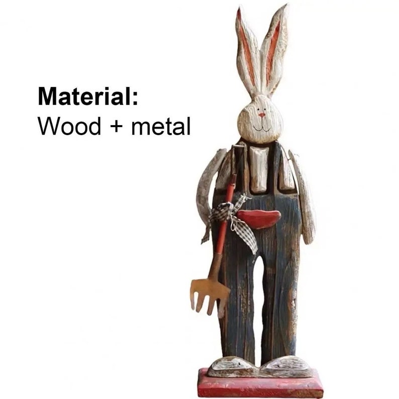 Easter Rustic Vintage Style Bunny Decoration