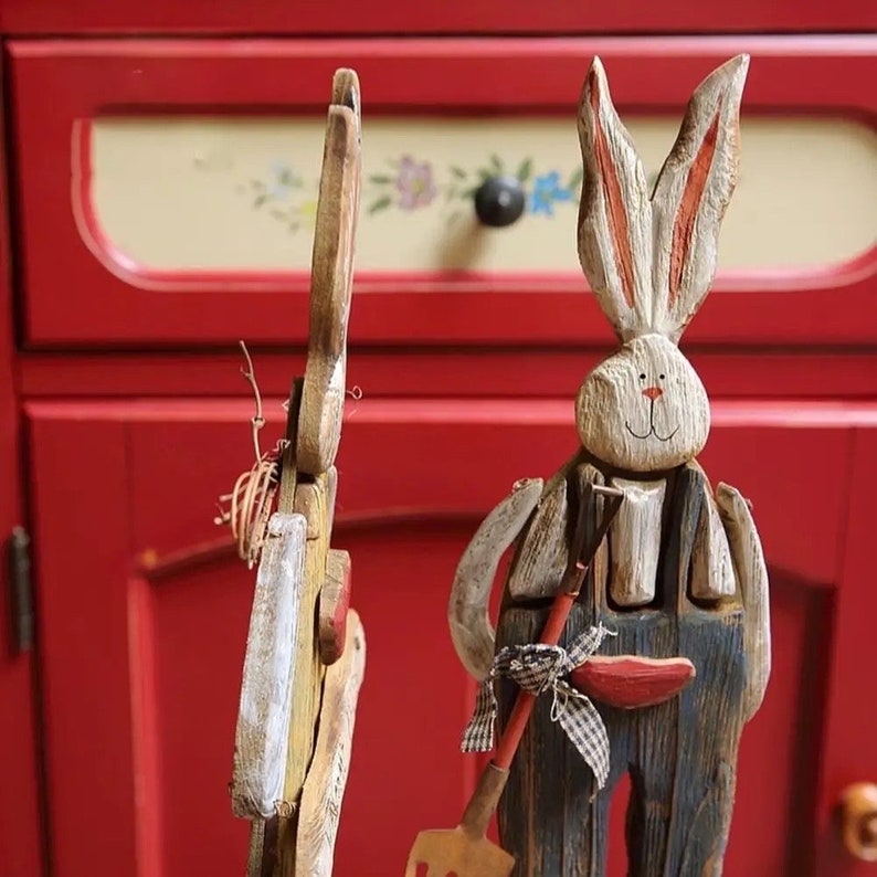 Easter Rustic Vintage Style Bunny Decoration